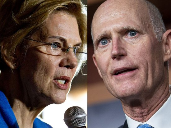 伊丽莎白·沃伦和里克·斯科特